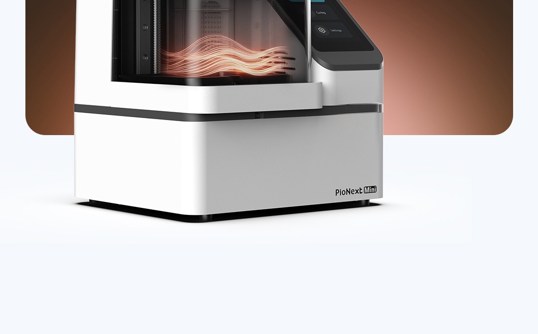 PioNext Mini heated chamber — 25-35°C constant temperature for smoother layers